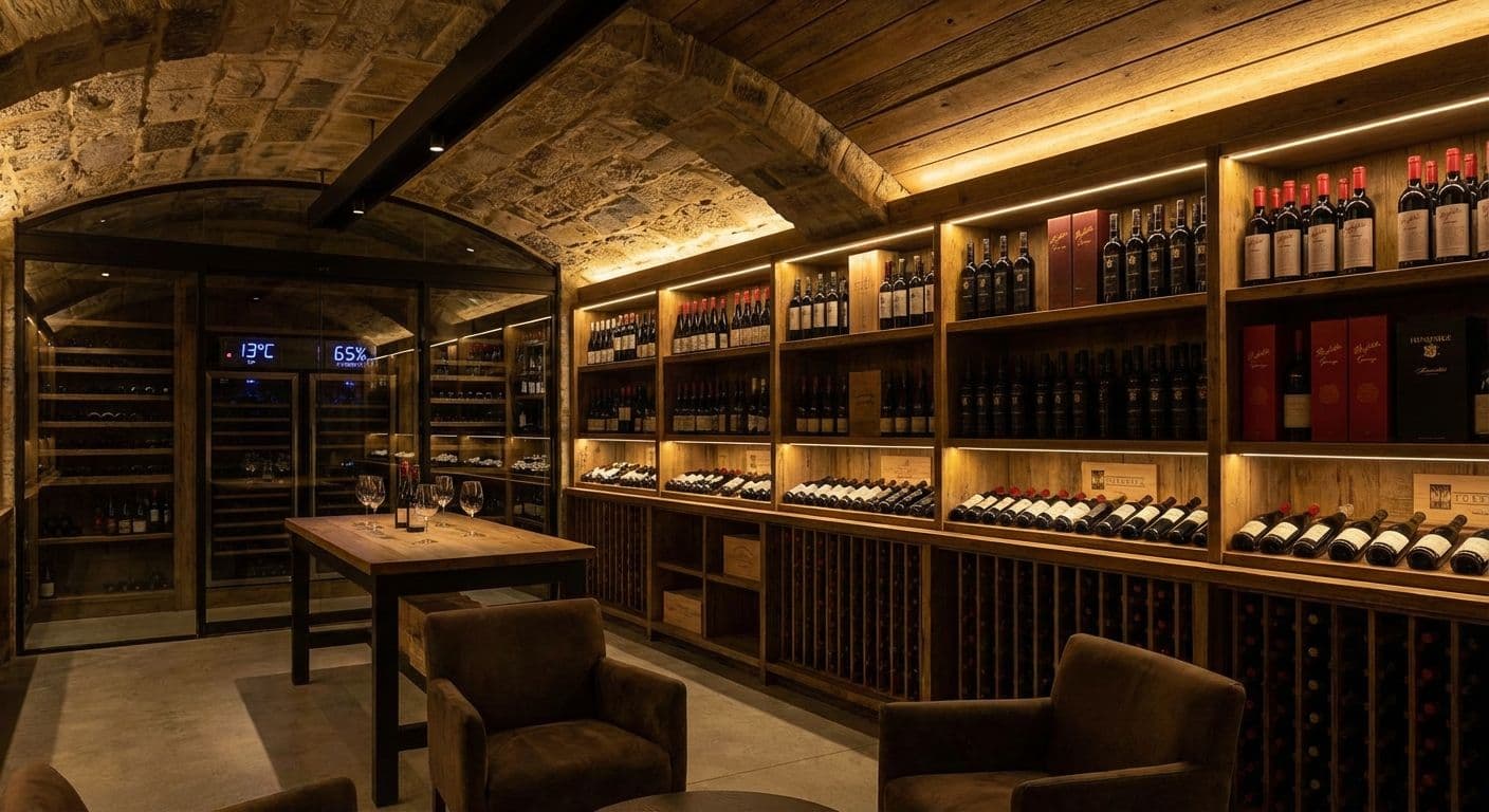 A climate-controlled private wine cellar in South Australia designed for the long-term storage of investment-grade bottles.
